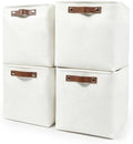 Bagnizer 13x13 Cube Storage Bins, Collapsible Fabric Storage Box, 4 Pack Closet by Bagnizer