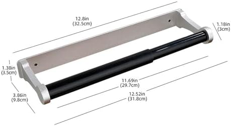 pu&lizfii Adhesive Or Drilling Silver Kitchen Paper Towel Holder Under Cabinet - Image 5