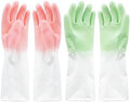 Cleaning Gloves 2 Pairs Medium, Reusable Rubber Dishwashing Kitchen Women by Unknown