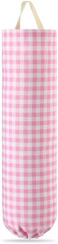 Gingham Plastic Bag Holder for Grocery Bag by Unknown