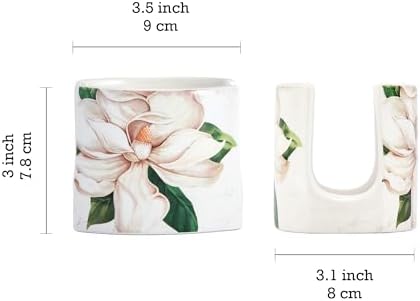 Bico Magnolia Floral Ceramic Kitchen Sponge Holder - Image 2