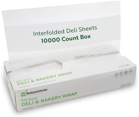 Restaurantware Plastic Food Wraps 10000 Pack of 10.75" x 12" Pre-Cut Clear by Restaurantware