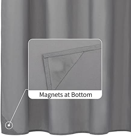 ALYVIA SPRING Stall Waterproof Fabric Shower Curtain or Liner Grey - Image 2