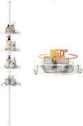 akinbas 360° Rotating Shower Caddy Tension Pole by AKINBAS