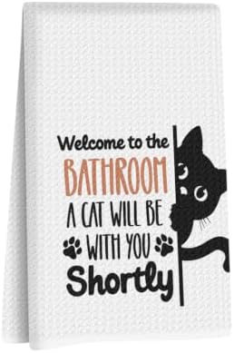 Jztco Funny Black Cat Hand Towels, Cat Lover Gifts by Jztco