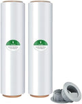 Stretch Wrap, Shrink Wrap Rolls 17in x 1500ft 2Pack, Heavy Duty Pallet Wrap by YXX-TECH