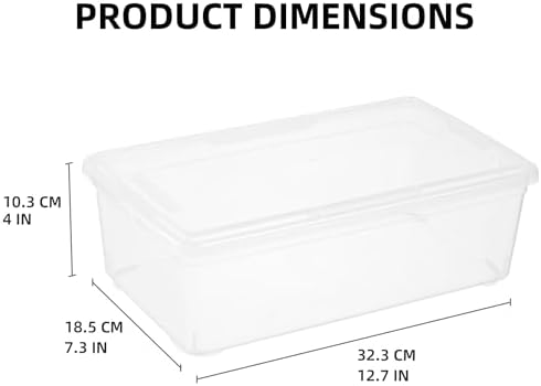novelinks 12 Pack 6QT Plastic Storage Bins - Image 2