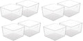 Vtopmart 8 Pack Extra Large Clear Storage Bins, 11x11 Cube Organizer by Vtopmart