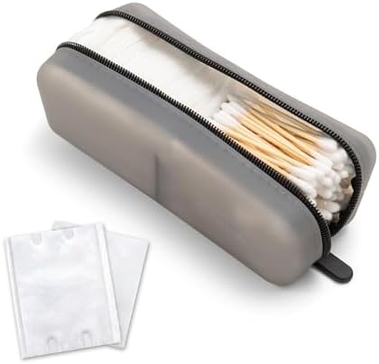 Cotton Pad Swab Travel Case, 2-in-1 Waterproof Organizer by VisFresh