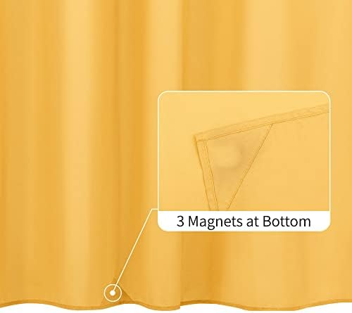 ALYVIA SPRING Waterproof Fabric Shower Curtain or Liner Yellow - Image 2