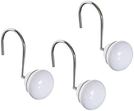 Creative Scents White Shower Curtain Hooks Decorative | Set of 12 - Image 6