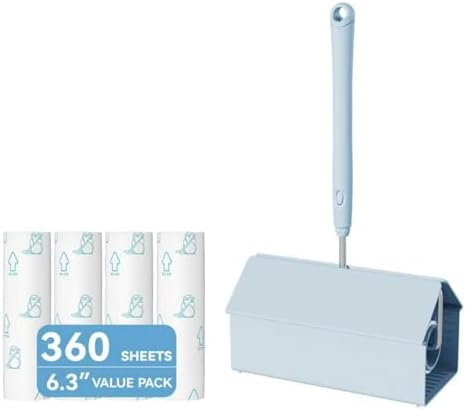 Large Lint Roller for Furniture, Pet Hair, Extra Sticky, 6.3'' Giant Lint Roller by JOJOCLEAN