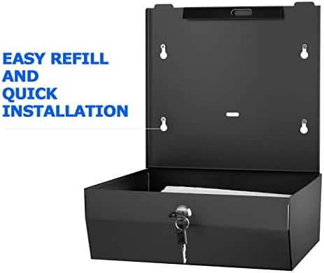 Gorlary Commercial Paper Towel Dispenser Wall Mount, Matte Black - Image 3
