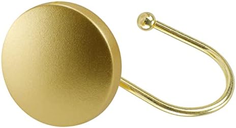 Decorative Shower Curtain Hooks Brass Shower Rings, Simple Modern Style Round - Image 2