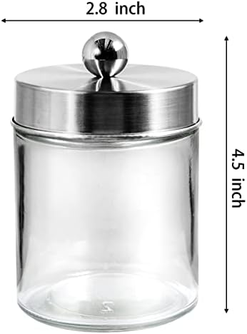 3PC Apothecary Jar Canisters Bathroom Vanity Organizer - Image 4