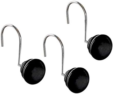 Creative Scents Black Shower Curtain Hooks Decorative | Set of 12 - Image 5