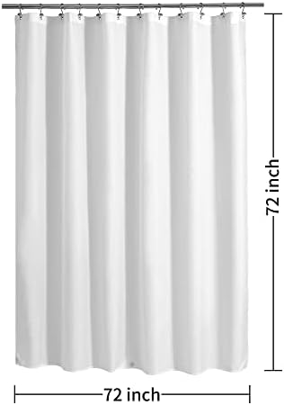 ALYVIA SPRING Waterproof Fabric Shower Curtain or Liner White - Image 7