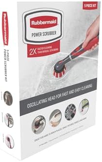 Rubbermaid Reveal Power Scrubber 5-Piece Kit, Cordless Electric Battery Powered - Image 2