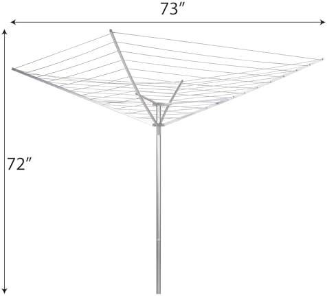 Household Essentials Collapsible Umbrella Clothesline Outdoor Dryer in Aluminum - Image 2