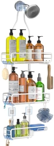 Skyapex Shower Caddy Hanging Bathroom Organizer: Over Head Adjustable Rack by Skyapex