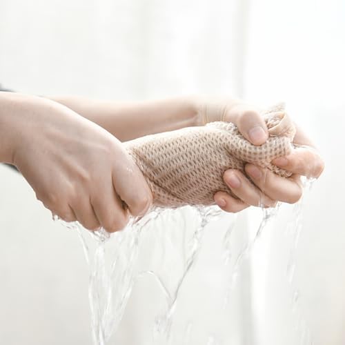 Artoid Mode 100% Cotton Beige Waffle Weave Kitchen Dish Cloths, 12x12 Inch - Image 4