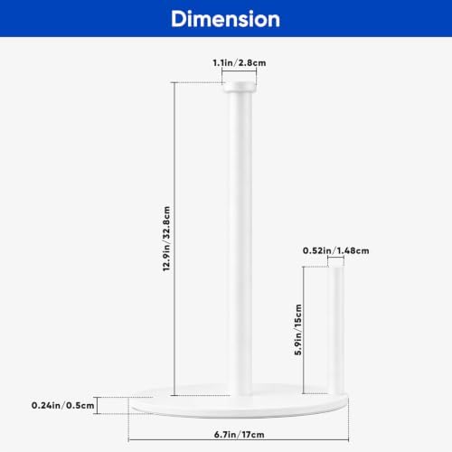 Stainless Steel Paper Towel Holder Countertop, Standing Kitchen & Bathroom - Image 6