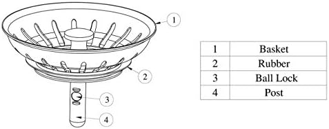 KANARY 3.5in Kitchen Sink Strainer, Stainless Steel Drain Basket - Image 5