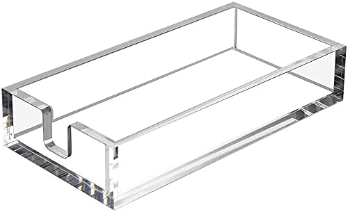 HIIMIEI Acrylic Napkin Holder for Bathroom, Guest Towel Holder Tray（Clear） by HIIMIEI