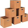 Household Essentials Fabric Storage Bins 6 Piece Set, Terracotta Color by HouseholdEssentials