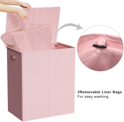 WOWLIVE 154L Double Laundry Hamper 2 Section - Image 4