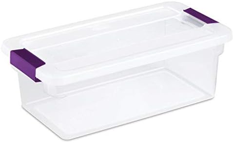 Sterilite 6 Qt Clearview Latch Storage Box, Stackable Bin by Sterilite