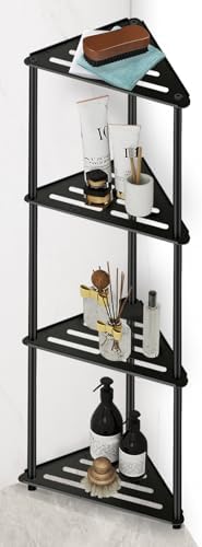 Standing Corner Shower Caddy, 4 Tier Stainless Steel Organizer Stand, Rustproof by XEENEW