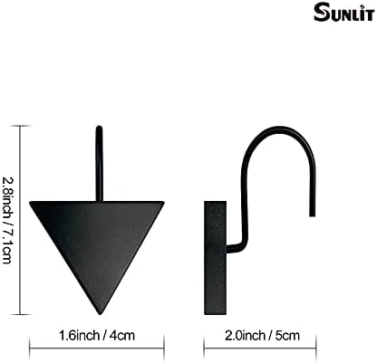 Triangle Shower Curtain Hooks, Decorative Bathroom Curtain Rings - Image 4