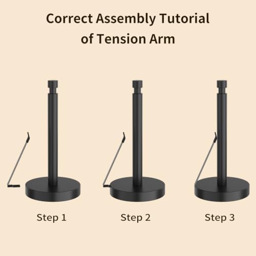 YUMORE Heavy Duty Paper Towel Holder Countertop Weighted Base Black - Image 6