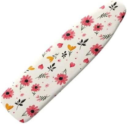 Red Floral Ironing Board Cover Soft Fabric Cover by Darisoco