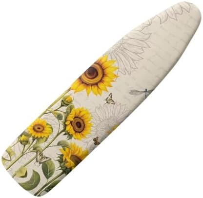 Sunflower Ironing Board Pad, Butterfly Ironing Board Cover 15" x 54" Scorch by KUIFORTI