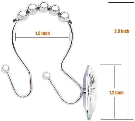 Shower Curtain Hooks Rings for Bathroom - Image 3