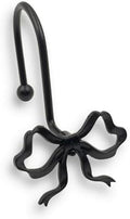 Black Bow Shower Curtain Hooks, 12 Pack Gothic Coquette Bathroom Decor by Unknown
