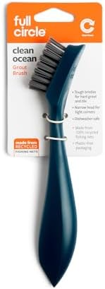 Full Circle Clean Ocean Small Grout Brush, Tough Bristles, Cleans Crevices - Image 2