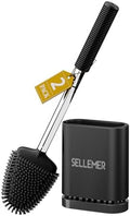 Sellemer Silicone Toilet Brush, Ventilation Slots Base Holder 2 Pack by Sellemer