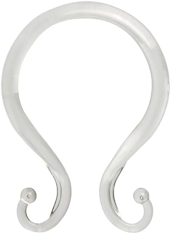 Kenney - Shower Curtain Rings, Rust-Proof Plastic Double Hooks by Kenney