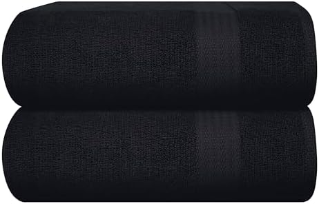 GLAMBURG Premium Cotton Oversized 2 Pack Bath Sheet 35x70-100% Pure Cotton by GLAMBURG