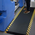 FEATOL Anti Fatigue Mat Industrial, Ergonomic Standing Floor Mat for Work for Stand -Safety Support for Leg & Back Pain(Yellow Border, 24" x 70", 2PC)