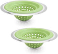 Silicone Strainer for Kitchen Sink, 2 Pack, Stainless Steel Reinforced by TEVLAUXO