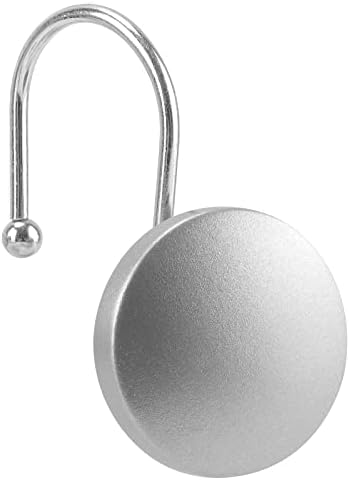 Decorative Shower Curtain Hooks, Simple Modern Style Round Flat-Back Button by SIMPLE+CLEVER+HOMES+365