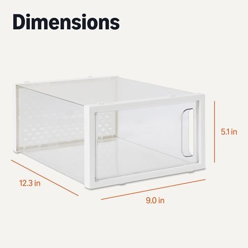 Amazon Basics Stackable and Foldable Clear Shoe Storage Organizer Box - Image 5