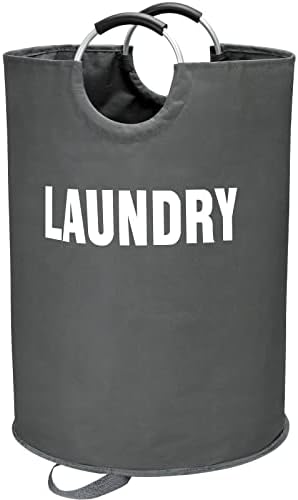Maxsilan 160L XX-Large Laundry Basket Bag, Collapsible Hamper, Dark Grey by Maxsilan