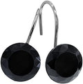 Black Diamond Crystal Bling Shower Curtain Hooks Rings by MitoVilla