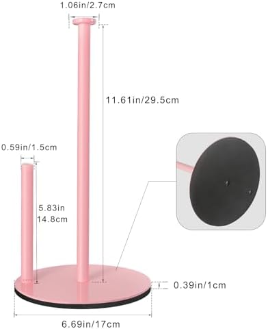 Paper Towel Holder Pink, Stainless Steel, - Image 3