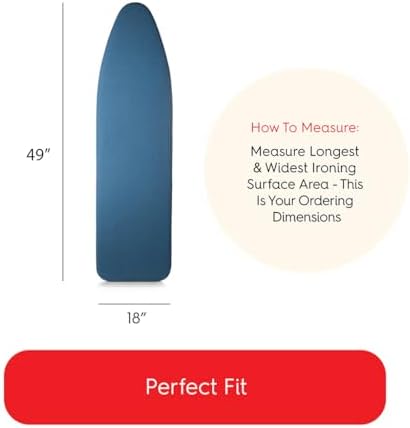 TIVIT Ironing Board Cover 18 x 49, Performance Grade Titanium Coated Pro Grip - Image 4